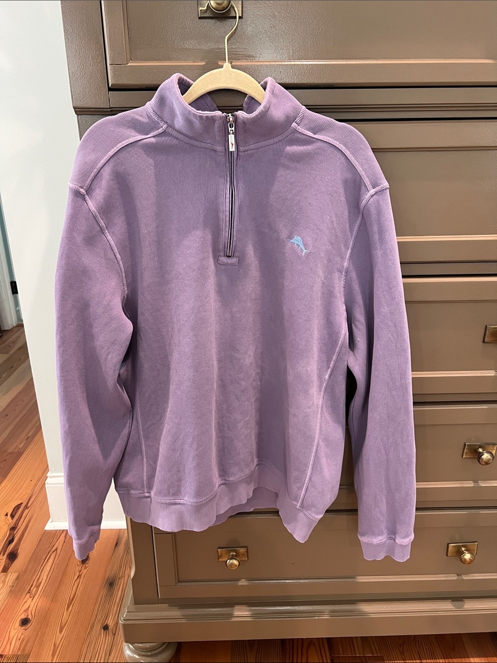 Tommy Bahama Men's Half-Zip Pullover Sweater in Purple Size L